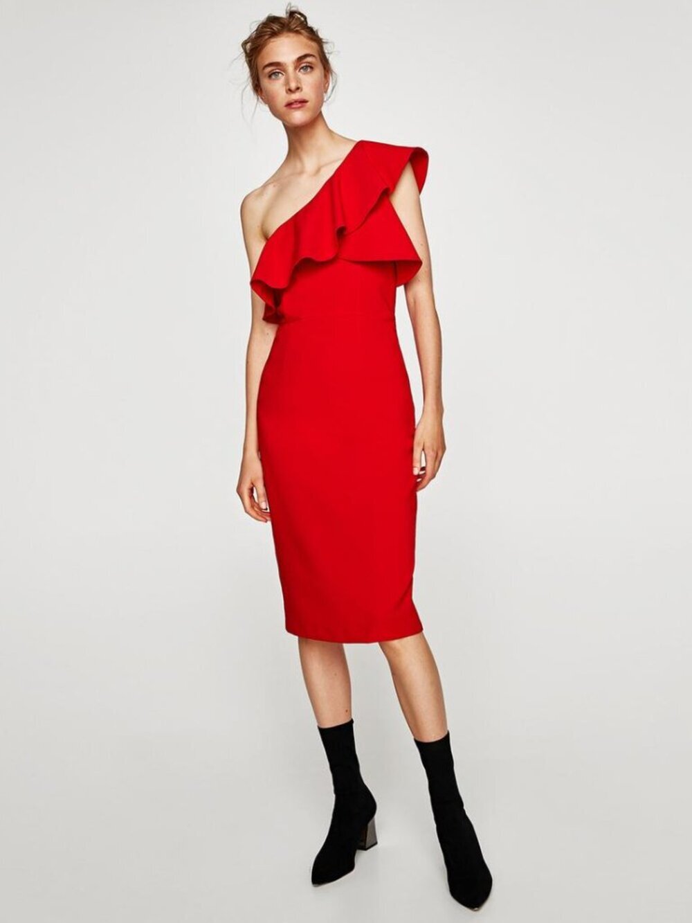 ZARA FRILLED ASYMMETRIC DRESS BRAND NEW WITH TAGS SIZE X SMALL